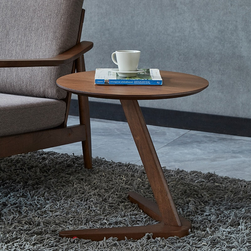 Round Wooden Side Table